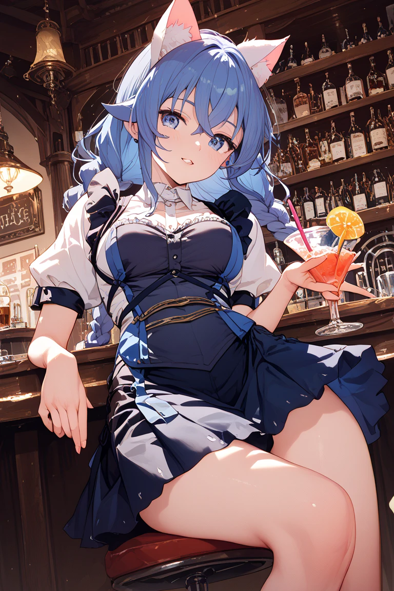 score_9, score_8_up, score_7_up, source_anime, 1girl, ganyu, genshin_impact, playboy bunny suit, rabbit ears, black clothes, seductive smile, sexy pose, night club,