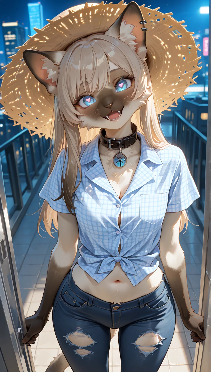 best quality,
masterpiece,
hyper Realistic,
ultra-detailed,
beautiful detailed,
4K,8K,High level,
PIXAR,
Photo real,
medium shot,
Looking at the audience upside,
background in shopping center,
Realistic lighting,
((anthropomorphic rabbit)),
detailed animals,
Complex patterns,
(furry:1.35),
(Whole skin is gray:1.35),
(body is fluffy and bushy:1.35),
Realistic fur,
((human hands)),
(Face is JudyHopps:1.35),
((medium straight hair)),
dark brown heir,
((sidepart bangs)), bangs,
purple eyes,
{highlight on eyes, crisp eyes, sparkle in the eyes, round big pupils},
detailed iris,
(rised eyebrows:1.2),
(Crescent Brows:1.3),
(rabbit ears:1.1),
Smile,
Big Smile,
Innocent smile,
raised corners of mouth,
the lady is wearing knit sweater, and denim skirt,
((blue knit sweater)) BREAK ((denim skirt)), ((casual bag)), ((bag on left arm)),
clothes made of wool,
(solo:1.5),
(1 lady:1.5),
one character only
alone,
Perfect Anatomy,
lighting forward,
lighting front,
ambient light,
natural light,
daylight white,
intricate details,
ray tracing,
photorealistic,