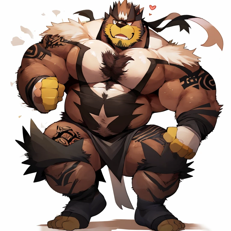 by takemoto arashi, ((full body)), (1boy), solo, male anthro, kemono, hot body, hunk, sexy, bara, handsome boy, (masterpiece, high res, best quality, watercolor shading), 4k, soft skin, Physical man, furry art, professional furry drawing, (((black panther, plain black fur all over his body solid black fur, soft muscle definition, self-black cat, small chest, miniscule lat miscles, stubby arms, short limbs, wide lean waist, very short thick scruffy fur))), scars on one shoulder, thick hands, short round muzzle, chewing on toothpick, tiny twig in his teeth, major overbite, large chin, short round snout, tired eyes, tiny lines for pupils, thick white eyebrows, round pierced bear ears, perfectly circular front facing bear ears, small gold cuff earrings on one ear, helix ear-piercing, orbital ear piercing, thin cat nose, white sumo garb, thick bulky waistband, ((white short narrow headband tied around his forehead, white hachimaki, thin white sweatband on his forehead)), flat stomach, tuft of white hair between his pecs, (thin white mohawk), thin white pubic hair, small white treasure-trail, (((black underbelly, his underbelly is the same color as the rest of his body, one color fur, solid color body, black torso and mouth, perfectly square silhouette))), bored emotion, neutral expression, calm face, pouting, pout, (closed mouth)