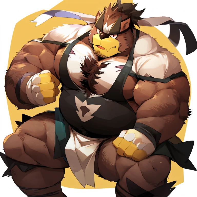 solo, 1boy, Huge Muscular Old Grizzly Bear wearing kickboxing belt , thick pectoral, thick arms, huge pectoral, wide pectoral, hige brown fur, short white hair, short pants and shirtless, bearded, simple background, masterpiece, semirealistic:1.2, high detailed, 8k, high resolution