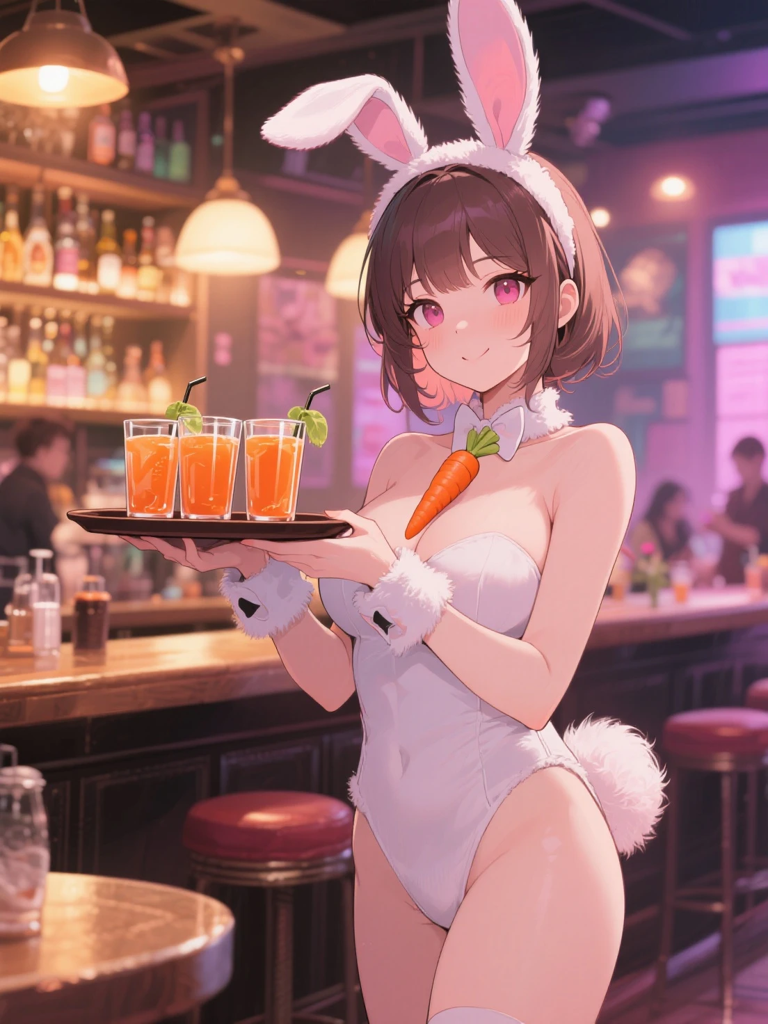 ((masterpiece、Highest quality、Detailed Anime))、casino、Beautiful night view、(More than 3 naked girls、12 years old、smile、fun、Mr.々Hair style)、(((Full nudity、Pussy、Mr.々Characters with unique personalities)))、(Glowing Skin、A pair of rabbit ears:1.3、Ribbon Hairband、Fishnet tights、Different hair colors、A bow tie、Bunny Girls 3 or more)、roulette、Slot Machines、Cocktail、Champagne bottle、Laughter
