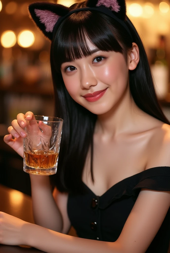 1girl, bangs, light smile, shirt lift, black eyes, pov, masterpiece, best quality, ultra quality, high quality, realistic, photo realistic, RAW photo, hyper detailed, intricate detailed, food and alcohol, plate, table,