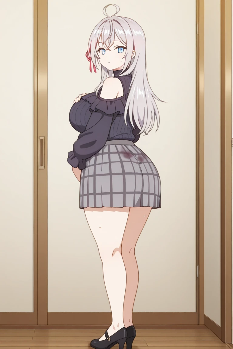 gran calidad ++ Extremely detailed high resolusionolution, very aesthetic, ojos expresivos, (((Cara perfecta))), (((face symmetrical))), ((good anatomy)), (((manos perfectas))), (((8k))), UHD, Fondo de pantalla HD, (((alta calidra detallada, (((((1girl)))))), solamente, Obra maestra, La mejor calidad, high resolusion, Altamente detallado, (illustration), hermosos ojos detallados, ((((full body))), (((shirou emiya))), (((fusion))), (((agglutination))), Combination, (((hembra madura))), (((Girl with characteristics of Shirou Emiya and irisviel von einzbern))), (((hombros estrechos))), (((cintura estrecha))), (((off-white pink:1.5))), Cabello largo, ((((spiked hair)))), ((((brown eyes1.5))), (((red shirt))), (((dress shirt))), (((((smile))))), (((enorme))), (((luxury house))), (((mansion))), (((kitchen))), (((preparing food))), (((gigantic breasts))), (((mature female))), Obra maestra, mejor calidad, ((Obra maestra)), ((mejor calidra descarrilado)), Parte superior del cuerpo, (((agglutination))), Pose con las manos en las caderaira la cara de la persona))), (((mirada cara a cara))),
