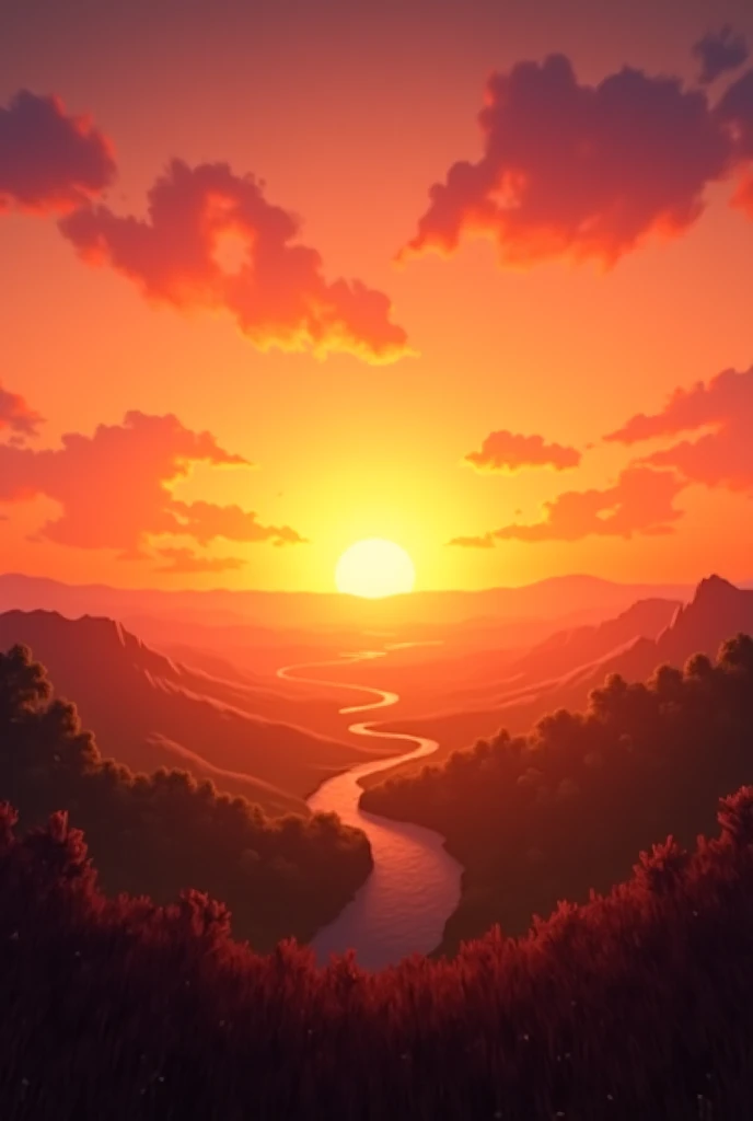 setting sun