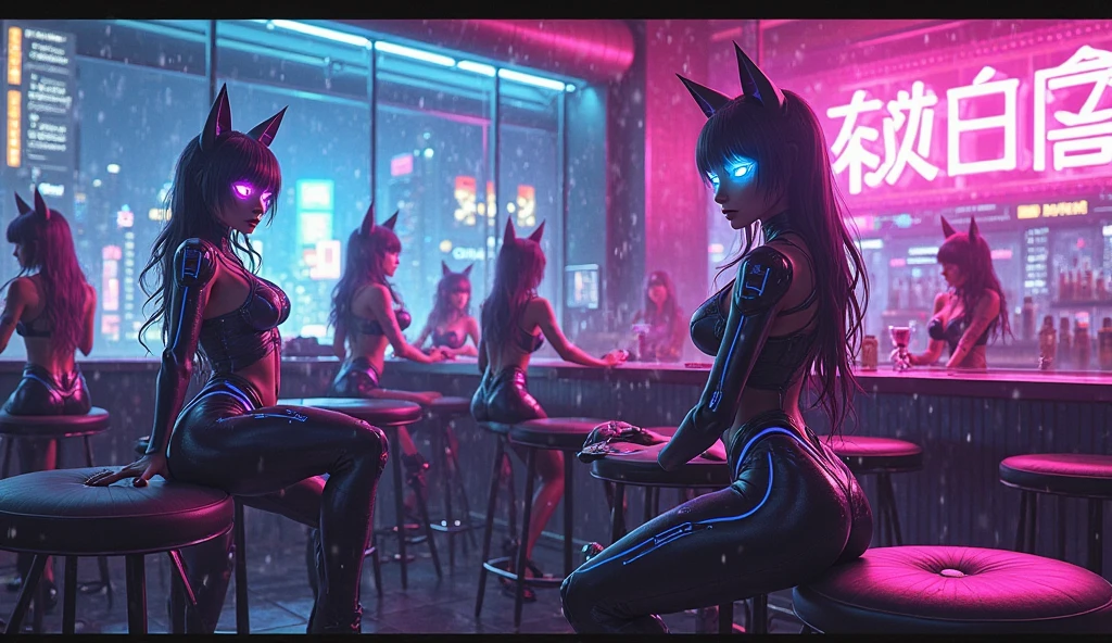 anime girl with purple hair sitting on a chair in front of a space ship, oppai cyberpunk, cyberpunk anime art, anime cyberpunk art, digital cyberpunk - anime art, digital cyberpunk anime art, cyberpunk anime girl, anime cyberpunk, female cyberpunk anime girl, digital cyberpunk anime!!, cyberpunk anime girl mech, smooth anime cg art, cyberpunk beautiful girl, detailed digital anime art, dreamy cyberpunk girl, cyberpunk girl, modern cyberpunk anime, detailed anime artwork, anime art wallpaper 4k, anime art wallpaper 4 k, ( ( cyberpunk ) )(шедевр, Лучшее качество:1.2), сложные детали, шабаш Ари, 1 девушка, одеваться, отрезанные рукава, расщепление, разноцветные волосы, светлые волосы, черные волосы, уши животных, колготки, маркировка усов, несколько хвостов, энергетический шар, верхняя часть тела, nsfw, hot, nipels