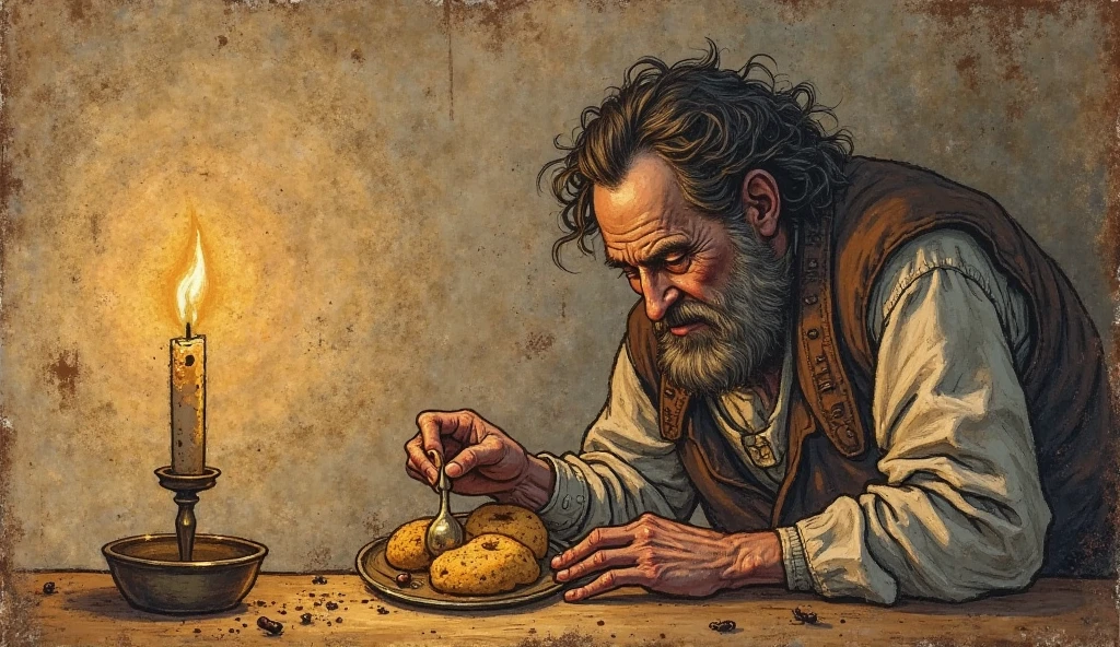 And he broke the bread and spread upon it the churned milk of the mustard tree