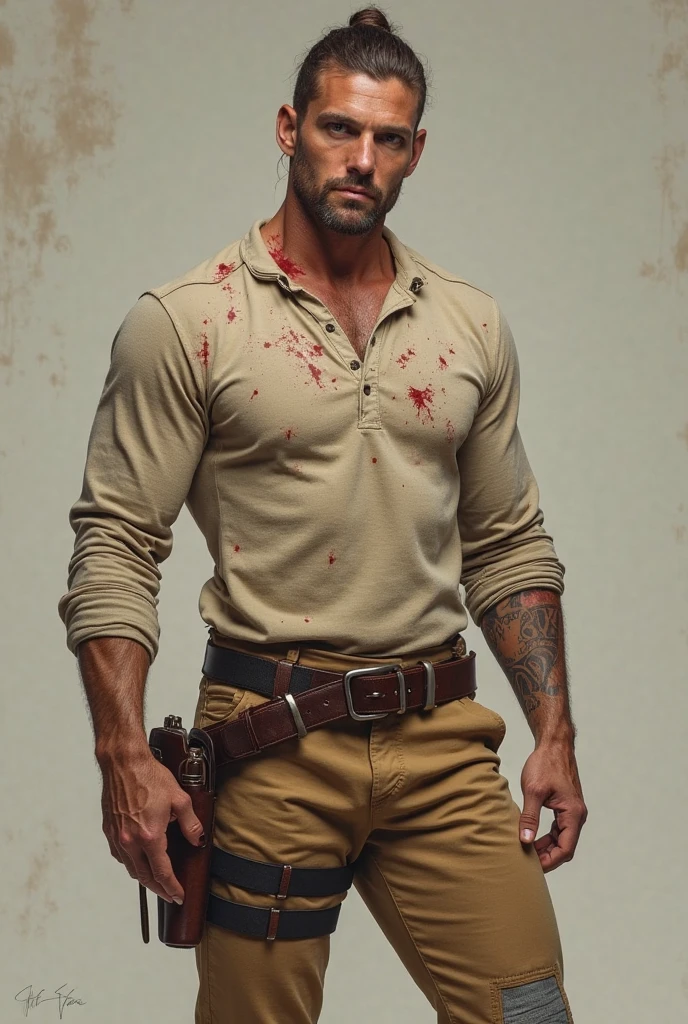 ８k,photo réaliste texture de peau réaliste、A young American man living in America, Il se retourne en tenant un revolver Smith & Wesson M357 magnum, Il pointe son arme vers quelque chose qui se trouve hors champ, Dirty and ripped oversizedＴchemise, casquette de baseball, Baskets Vans montantes sales, It&#39;s raining and his clothes are wet, Une ville dans le chaos, affronter, pose d'action en mouvement, Composition froide, tatouage
