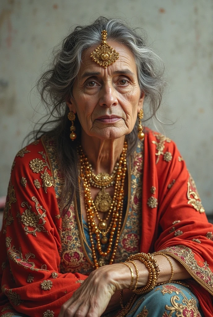 Pakistani 45 year aunty old age face and hand