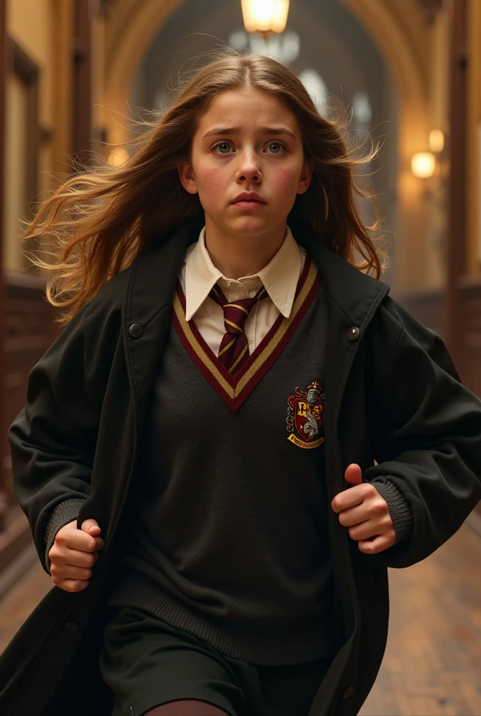masterpiece, hermione granger, brown hair, nude body, sitting in metro,