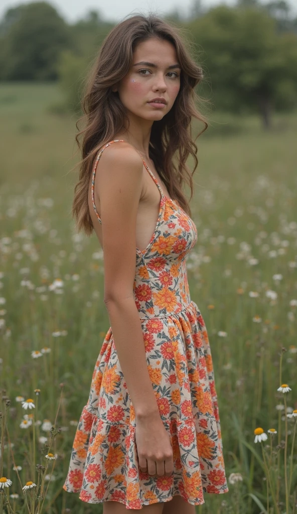 DEN_mila_azul,
(walking through a field of sunflowers wearing a (summer dress:1.3) and sun hat, field, sunflowers, summer, scenic:1.2),
bokeh, f1.4, 40mm, photorealistic, raw, 8k, textured skin, skin pores, intricate details  <lora:epi_noiseoffset2:1>, epiCRealism <lora:ClothingAdjuster3:-1>