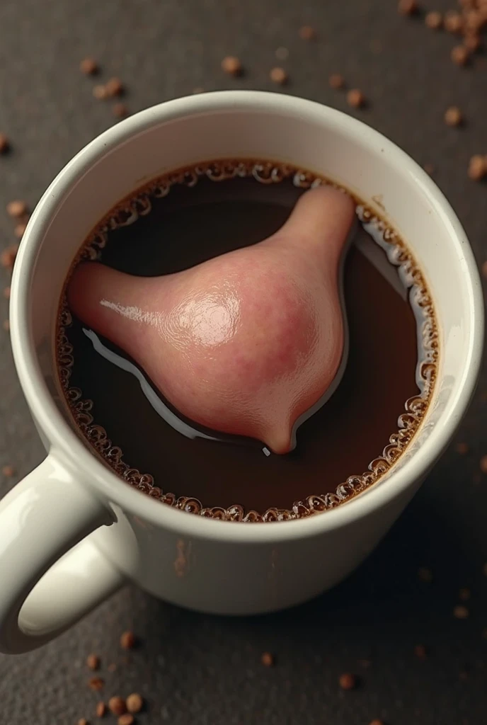 a round cup of cafe latte (looks like vagina:1.1) <lora:looksLikeVagina_v10:1.1>