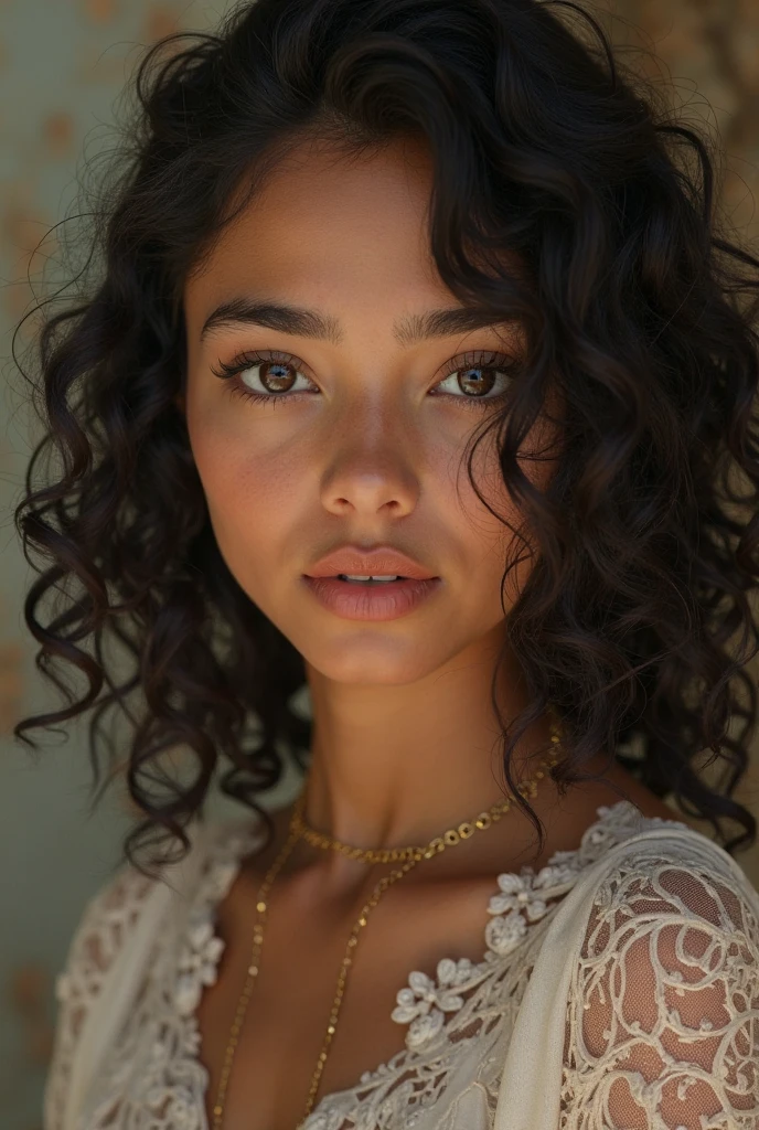 work of art. best qualityer, young man with dark skin, green eyes and curly hair posing for a photo, soft portrait photographed in 8k, beautiful young, beautiful portrait image, photo of a beautiful woman, perfect face and eyes, beautiful face portrait, beautiful young woman, beautiful portrait photo, beautiful model girl, Extremely beautiful face, very beautiful young woman, beautiful model , beautiful portrait lighting 8k uhd, dslr, high qualiy, film grain, Fujifilm XT3
