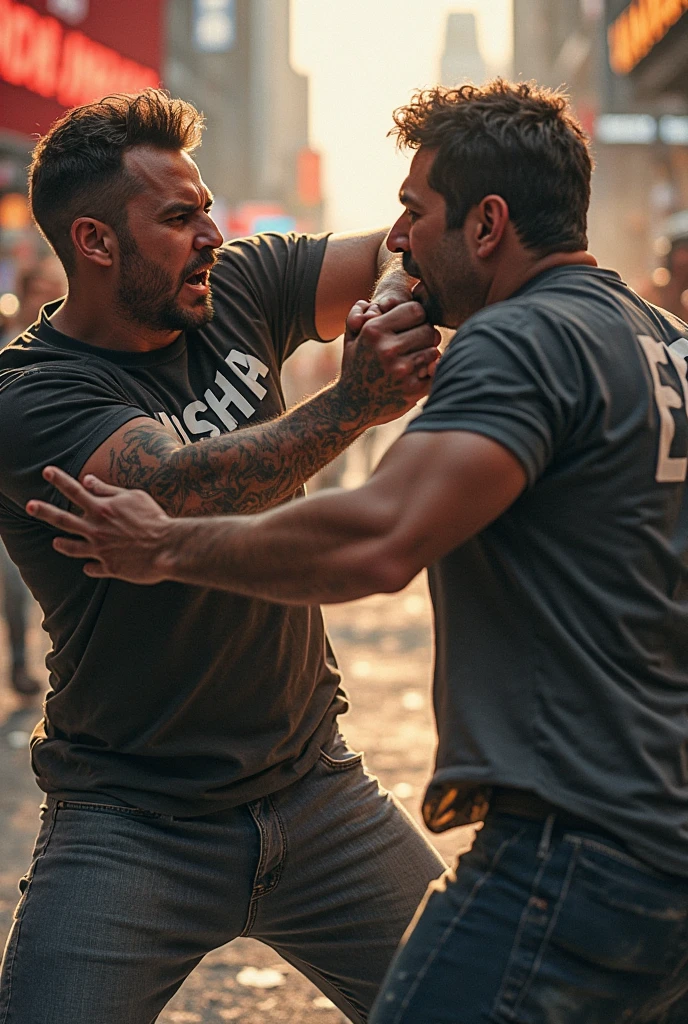 Krav Maga fighter kicking bandit