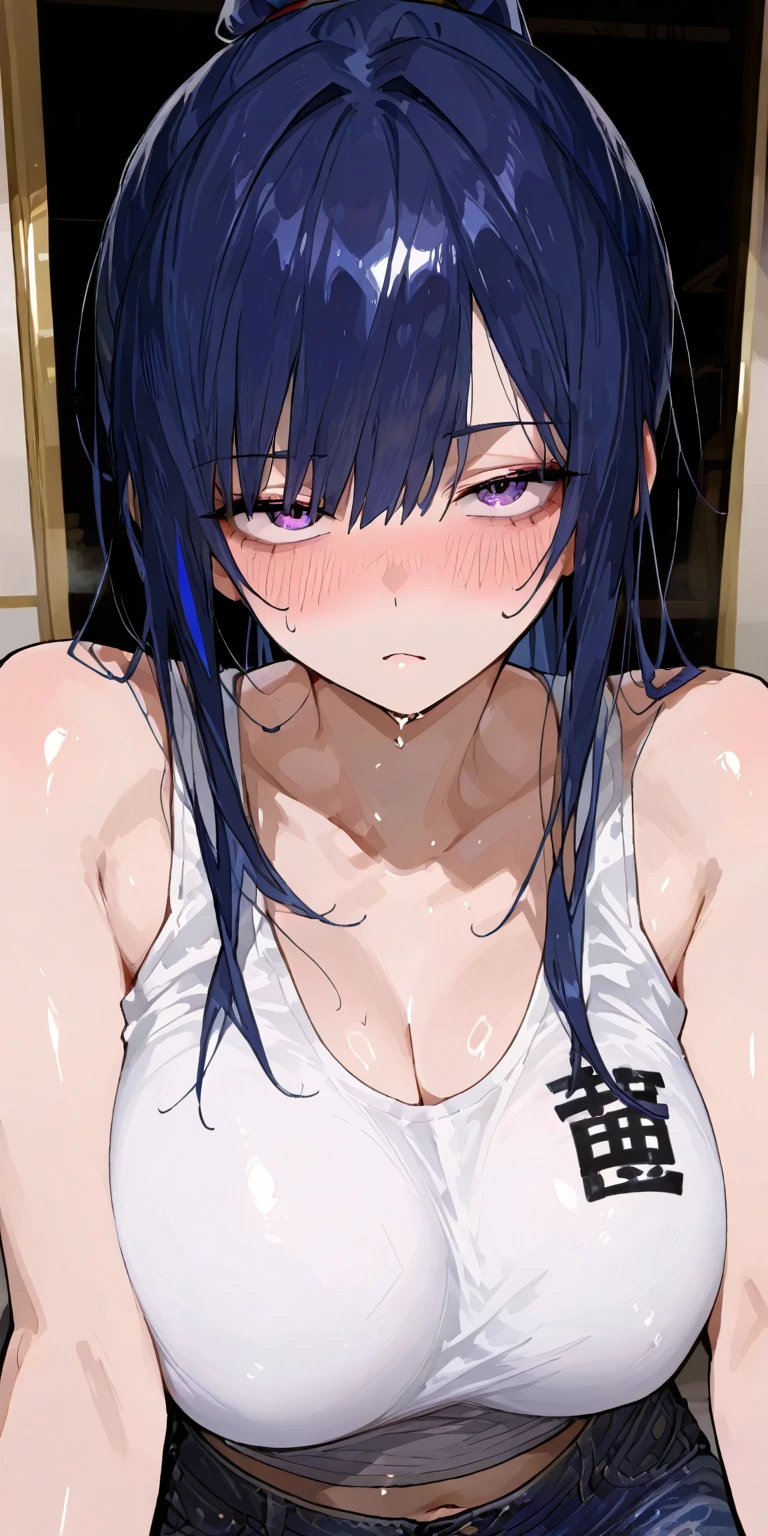 Highest quality,8K,Detailed illustrations,School gym storehouse,(Sweating all over:1.2),(the girl is surprised to be found by someone),(2 dressed boys look at the naked girl:1.4),(distant view:1.3),(The boys secretly watch the girl's masturbate:1.2),(boys are very embrrassed),(boys are dressed:1.3),(the girl was masturbating in secret but was watched:1.3)
