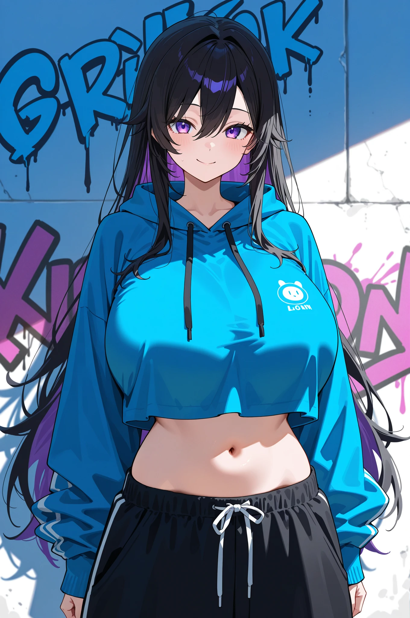 (1girl:1.5), (1boy:1.5), (masterpiece:1.37), best quality, (extremely detailed:1.37), woman, adult, mature, large breasts, (very long hair:1.5), dark purple hair, purple eyes, (extremely detailed eyes:1.37), white hoodie, multicolored hoodie, light blue hoodie, futuristic hoodie, jeans, (desperation:2.0), (wetting: self 3.0), standing, embarrassed, humiliation, blushing, angry, city, futuristic, neon lighting, high-tech, full body