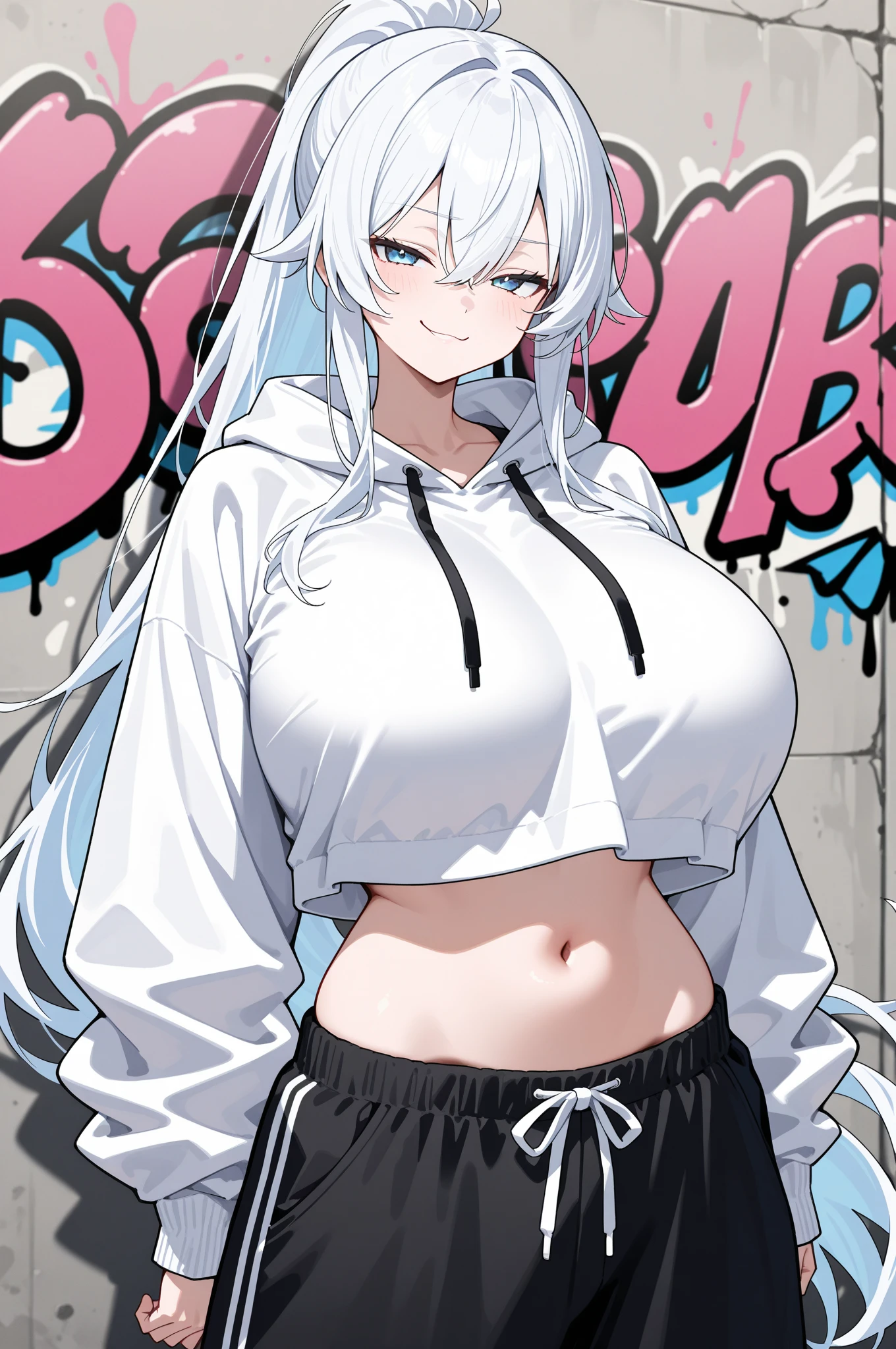 Highest quality,4K,white hair, long hair,Big Breasts,In underwear,ahegao