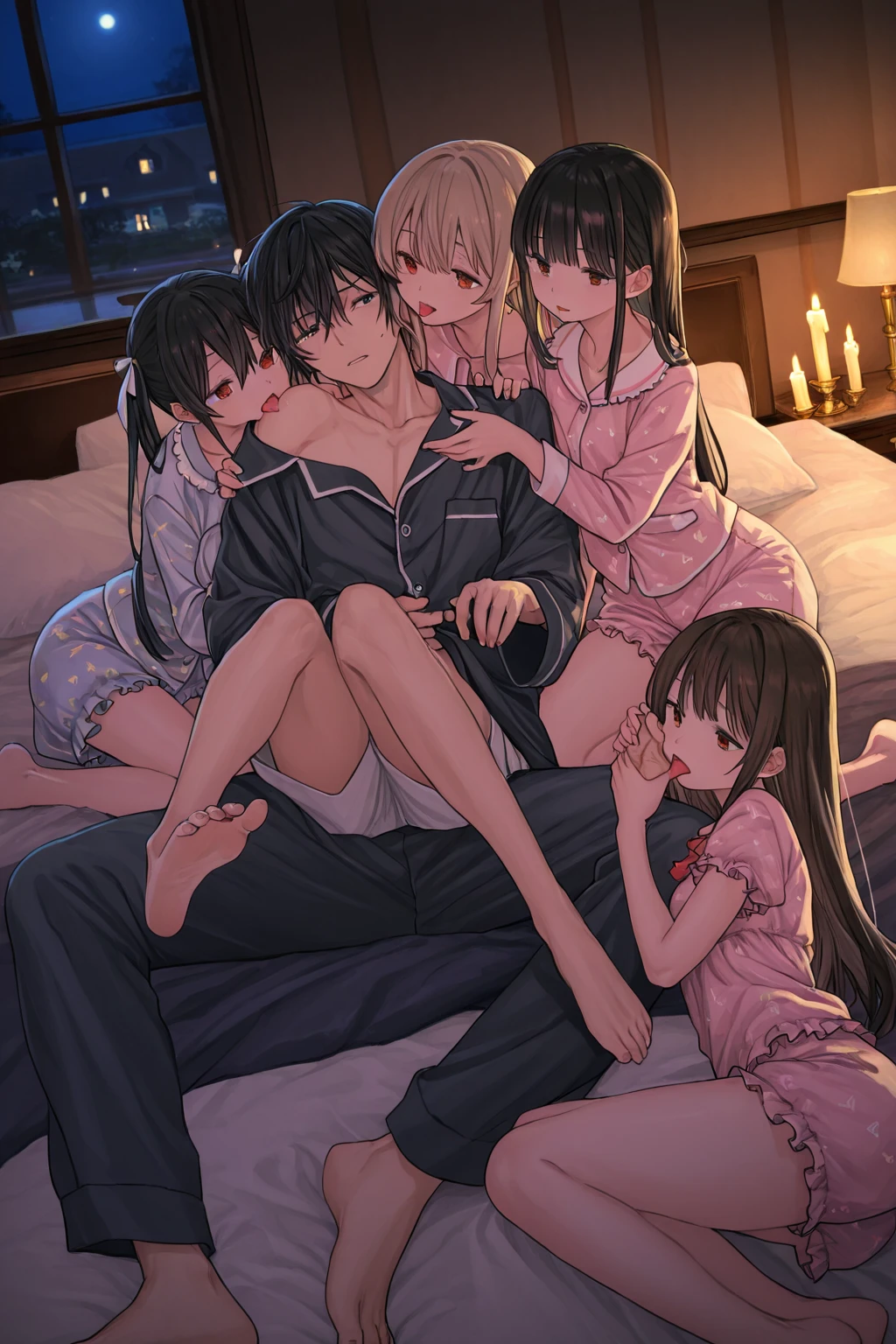 cry,tears,cardigan,miniskirt,masterpiece,best quality,ultra detailed,high resolution,extremely detailed CG, (perfect hand),gang bang,1girl,5boys ,old man,rape, rape, rape,(kiss,kiss,kiss),hand in panties ,hand in panties ,hand in panties, shinonome ena , brown , red tie, ((small breasts, small breasts)), small breasts,from side ,from side ,from side,full body,full body,(((all fours,all fours)))