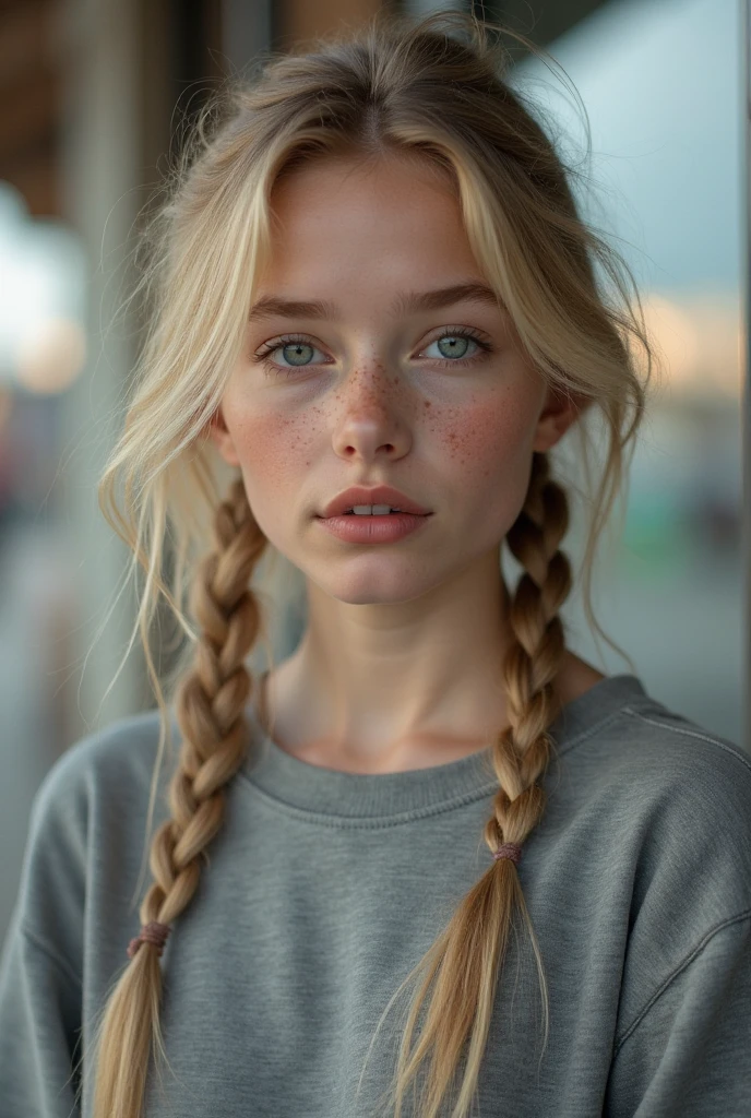 An 2 girl with very thin long blonde braids is doing ballet naked, unclothed,flat chest,small breasts,makeup smeared,makeup run,perfect lips, suspenders, parts,large eyes,blue eyes,perspiration, sweating profusely,Wet,Very detailed, Best Quality, extremely detailed face, perfect lightning, Ballet study background, sexually, Erotic, Single, 4k, masterpiece 
