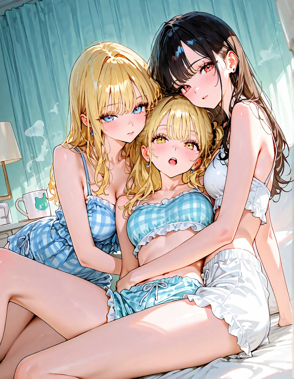 {{{{{16k,Ultra High-resolution realistic photograph of neat virgin junior high school girl's in loungewear as pretty as a actress in the sex lounge, junior high school girl's erotic expression at the moment she loses her virginity, She is a pure junior high school girl, but with each stroke she grew to love sex, shaking her hair with a superb riding position piston, her body hot and musky and naturally vocalizing, the unknown sensation enveloping her and dyeing her naughty expression, The junior high school girl's sexuality is rising and her chest is so hot that she looks like she's about to go sexual crazy}}}}},{{Extremely detailed}},{{{{{dye her cheeks flush and integrated her head pure small, thick lips, Enchanting thick gross idol's Lips}}}}},{{{{{the bang straight hair}}}}},{{{{{with deep and sexy cleavage, She get more attractive and smoother her body, her expression and appearance are transformed into that of a pure, Her shame when her loungewear is rolled up exposing her body, Her white tits are so fluffy, and are depicted in great detail, cutely budding nipples, She's in junior high school, but her sex appeal from her cleavage fills the room, An junior high school girl is still tiny, but her bodyline and tits and hips are getting sexier and girl who was just a  gets a large amount of female hormones flowing through her and her expression becomes woman}}}}}
