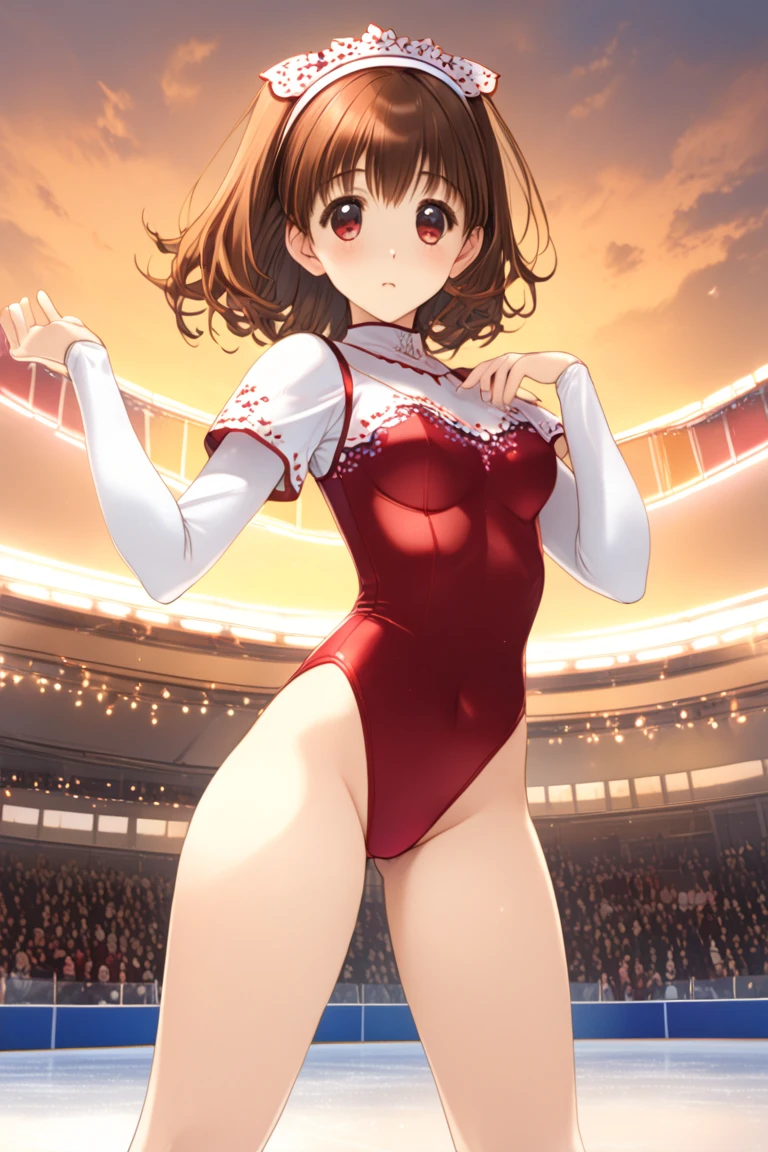 expensivequality illustration, masterpiece, Very delicate and beautiful, Attractive girl,(Gymnastics leotard,Tight leotard,length_Leotard with sleeves,expensive_Leg leotard,athletic leotard), Audience reaction,thin,Slender body,slim,expensive school,Gym,Gymnastics Club,Beautiful Eyes,(masterpiece, Highest quality:1.2), expensiveres, Very detailed CG Unity 8k wallpaper, Perfect lighting, colorful, ultra-expensive res,4K,Very detailed, photograph, 8k, High resolution,  ,Cowboy Shot,pantyhose、sex、Pussy、Crack、Completely naked、Panties、TİTS、Nipples、Emphasis on pussy