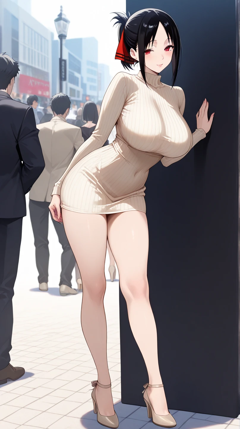 Feeling embarrassed、Nipples、high school student、Naked in front of a crowd, naked with a man and a woman