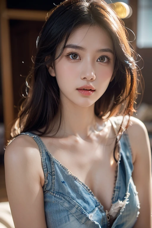 best quality, masterpiece, ultra high res, photorealistic, 1girl, offshoulder, smile
