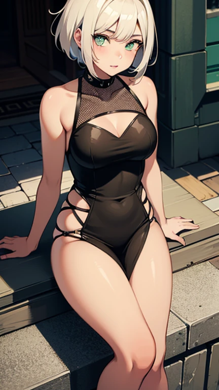 forest,night,rain,soil,1 girl,blonde,ponytail,blue eyes,Black leotard,Super High Leg Cut,Serious face,Big Breasts,blush,Gloomy face,rainに濡れている女の子,Big Breasts,walk,Gloomy face,bare hands,Show your ass to your viewers,Stick your butt out,Back view