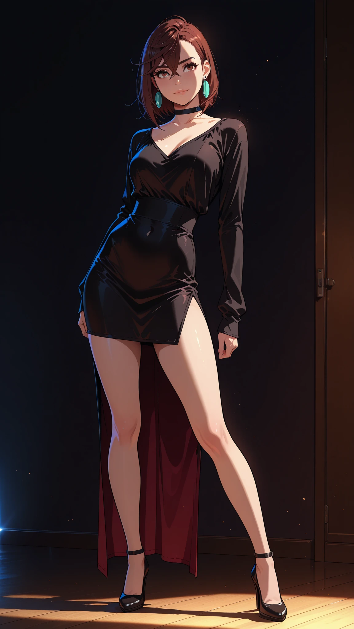 Attractive beauty、Evil女性幹部、Night City、Move your spirit、The darkness、Attractions、brainwashing、brainwashing装置、Evil堕落、Evil、darkness、Black eyeshadow、Black Pantyhose、Black Stockings、dress、dark