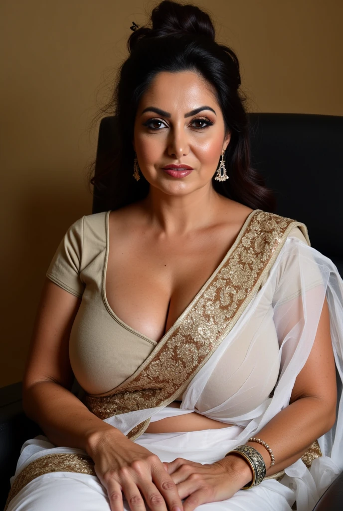 day scene, extreme close up photo of naked kiara from top view, hourglass figure, swooping breasts, deep cleavage, curvy, seductive, wide open mouth and moaning heavily self pleasure masturbating in classroom, closed eyes in pain, necklace, green saree and no bra, visible nipples, red lips, sultry, ponytail, (cinematic:1.3), intricate details, (ArtStation:1.2)