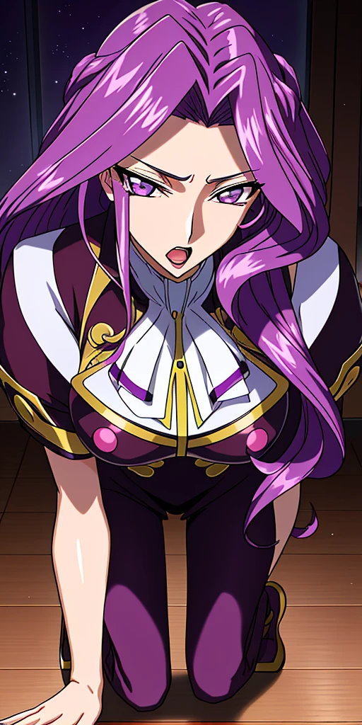 Simple White Background,
cleavage, epaulettes, purple outfit,
<lora:Garnet_MacLaine_Dragonaut-KK77-V1:0.7>, dark-skinned female,
greeneyes, pink hair,bangs,Very_Long_hair,hair over one eye,high ponytail,
<lora:Oda_Non_Style-KK77-V2:0.3>,<lora:more_details:0.1>,
1 girl, 20yo,Young female,Beautiful long legs,Beautiful body,
Beautiful Nose,Beautiful character design, perfect eyes, perfect face,expressive eyes,perfect balance,
looking at viewer,(Focus on her face),closed mouth, (innocent_big_eyes:1.0),(Light_Smile:0.3),
official art,extremely detailed CG unity 8k wallpaper, perfect lighting,Colorful, Bright_Front_face_Lighting,
(masterpiece:1.0),(best_quality:1.0), ultra high res,4K,ultra-detailed,
photography, 8K, HDR, highres, absurdres:1.2, Kodak portra 400, film grain, blurry background, bokeh:1.2, lens flare, (vibrant_color:1.2),professional photograph,
(Beautiful,large_Breasts:1.4), (beautiful_face:1.5),(narrow_waist),