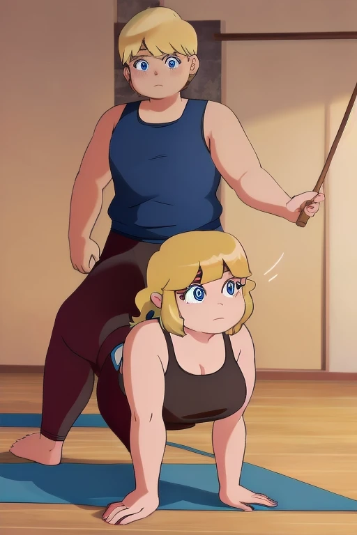 1girl, flat_boobs, sexy horny 8yearold blonde slut is wearing a crop_top and a lewd miniskirt and is secretly kissing and having sex with her ugly 88yearold uncle at a family bbq. 1 old man. old dick. porn