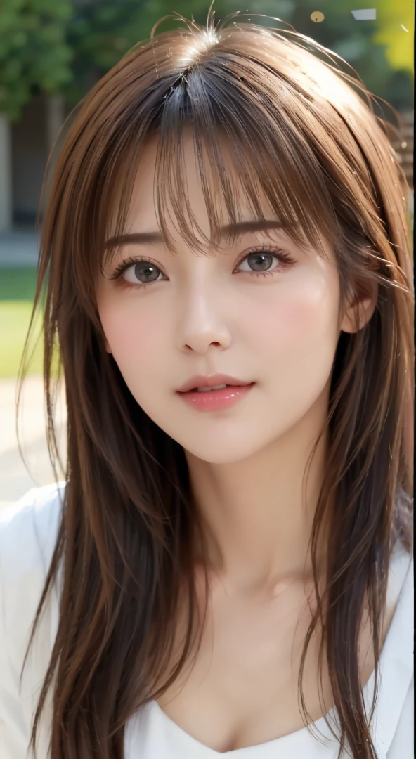 Big Breasts、Bold and sexy pose、smile、natta、Raw photo、(((The ultimate beauty portrait)))、((Glowing Skin))、1 girl、17 year old Japanese girl、Bright expression、((Short brown hair))、(Cleavage)、(See-through lace front opening)、((Big eyes that shine like jewels))、Glossy, lustrous skin、eyeliner、Beautiful Bangs、Hair between the eyeasterpiece、highest quality、Ultra-detailed、Film Light、Intricate details、High resolution、Very detailed))、Detailed Background、8KUHD、Digital SLR、Soft Light、high resolution、Film Grain、FujifilmXT3 、Shallow depth of field、Natural soft light、Gods、Glamorous Bust