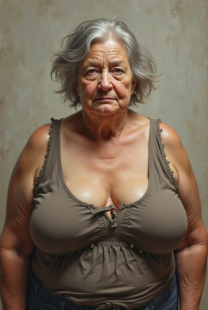 Close up retrato, luz ambiente, Nikon 15mm f/1.8G, por Lee Jeffries, Alessio Albi, Greg Rutkowski old grandmother old white as milk withered skin 85 years on the bed of open feathers showing her pussy withered with white hairs in sex position her withered vagina to suddle with her white poelos