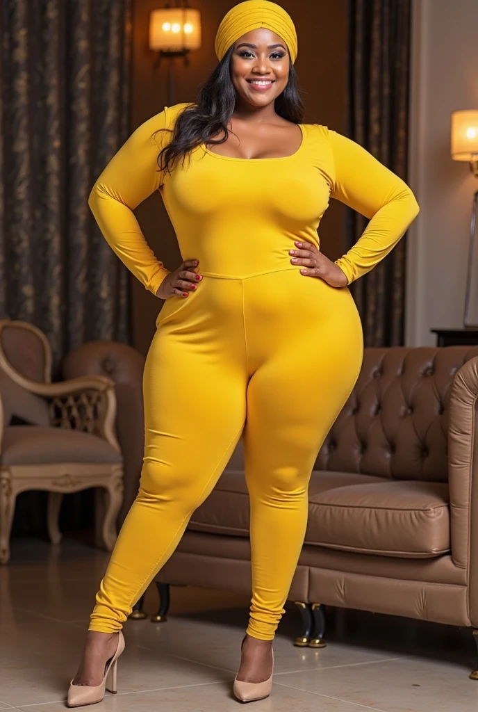 Arabic Woman in street, curvy body , wearing jumpsuit pajamas, beautiful woman, very detail ,pawg, long legs ,thick high, full body in camera, pawg, wearing strap wedges
