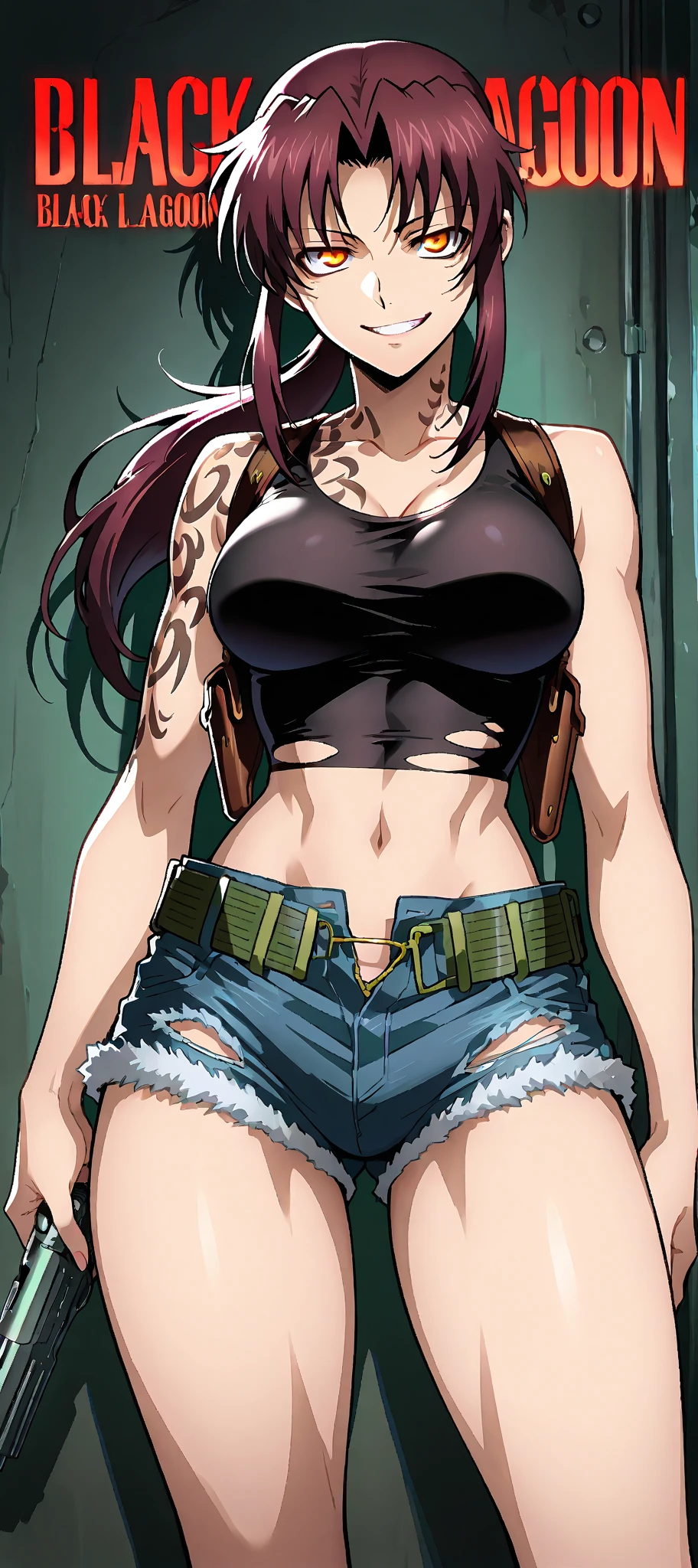 nicole demara,green eyes,big breasts,hair ribbon,hairclip,earrings <lora:ÐÐ¸ÐºÐ¾Ð»Ñ ZZZ(nicole demara,green eyes,big breasts,hair ribbon,hairclip,earrings(Ñм одеждÑ):0.9>tube top,single thighhigh,short shorts,cropped jacket,belt boots,single sock,high belt,thigh strap,detached sleeves,doll,black collar, anime style, anime colors,detailed anime,animeHD, anime eyes, bigger eyes, high quality anime, large anime pupils, 1girl (in full growth), best quality, masterpiece, ultra-detailed, high quality,perfect anatomy, (perfect full body), (detailed full body), good eyes, perfect face, pretty face,(beautiful and aesthetic:1.2),beautiful eyes, anime eyes, detailed eyes,Exquisite visuals, high-definition