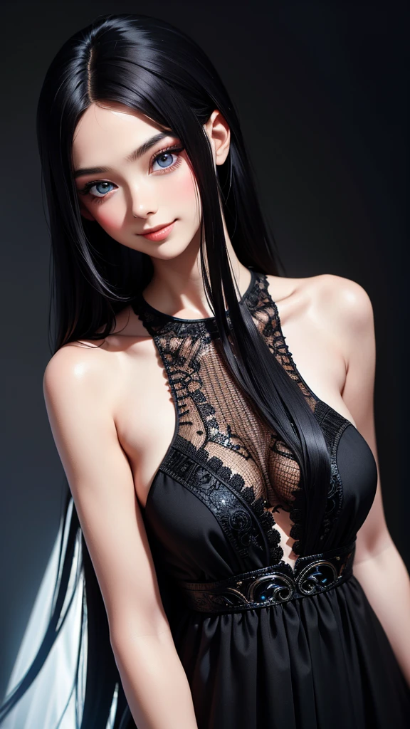 1girl, solo, (shiny skin: 1.2), very detailed, ultra detailed, ultra high resolution, (realism: 1.4), (best quality), (best shadows), detailed, perfect lighting, deep Color hair, long hair, (big breasts: 1.9), (abs: 0.5), (jk: 1.4)