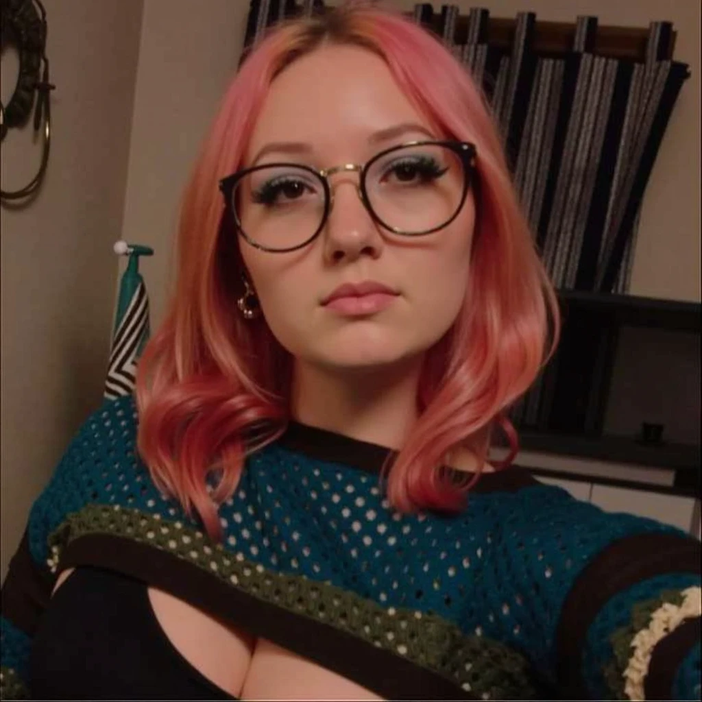 there is a woman with red hair and glasses posing for a picture, with curly red hair, with red hair, red hair, red dyed hair, crimson red hair and red eyes, red wig, wearing red tainted glasses, wavy vibrant red hair, curly red hair, bright red hair, headshot profile picture, brandon woelfel, with glasses, wearing small round glasses, Filipina, wearing bra, in a planet fitness, very sweaty, local gym, sweaty. steam in air, wearing a low cut tanktop, Big tits, huge tits, no clothes, sexy, cute, minimal clothes, thick nipples, nipple piercings, large areola, hard nipples, piercing through shirt, nipples hard through shirt, busty, major cleavage, naked, ripping through top, spilling over sides, bra too tight, giant , upper body zoom in, showing off huge , see through top, large areola showing, filipina, cute, nipples poking out, clothes on, not NSFW