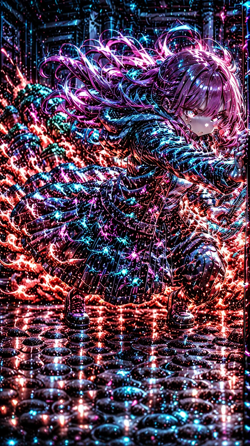 ### **Visual Description of Zarthok**
#### **Head and Face**
- **eyeballs**: eyeballs intensos e brilhantes, possibly with an unusual color like amber or purple, that reflect your magical power. They can have an unearthly glow, indicating their connection to arcane forces.
- **Horns or Antennae**: Stately, twisted horns or technological antennas that emit a subtle glow, symbolizing his mastery over magic and technology.
- **expression**: An austere and authoritarian look, but with an emotional depth that reveals its inner complexity.
Demon Horn,monstrous, frightful