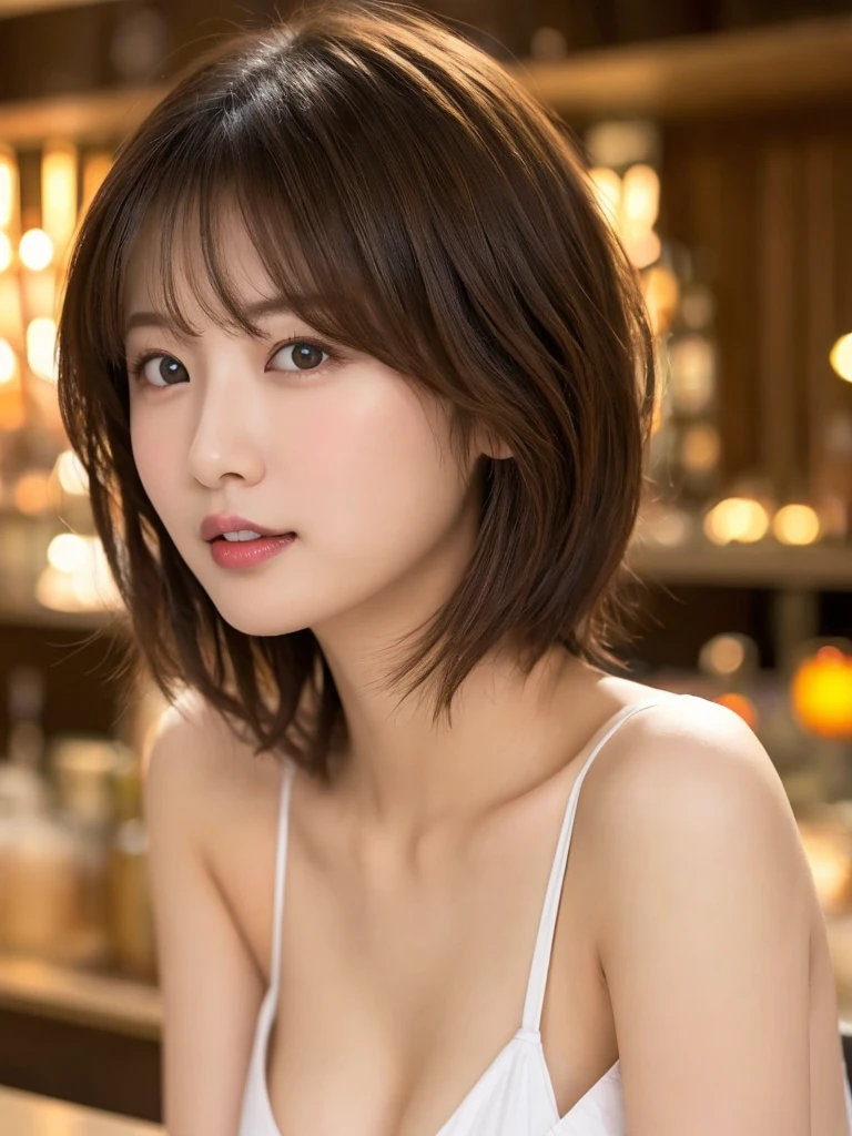(((Cafe:1.3, indoor, Photographed from the front))), ((medium bob:1.3, black knit, japanese woman, slightly bigger breasts, cute)), (clean, natural makeup), (highest quality, masterpiece:1.3, 超High resolution), (Super detailed, caustics), (realistic:1.4, RAW shooting), very detailed, High resolution, 16K resolution
