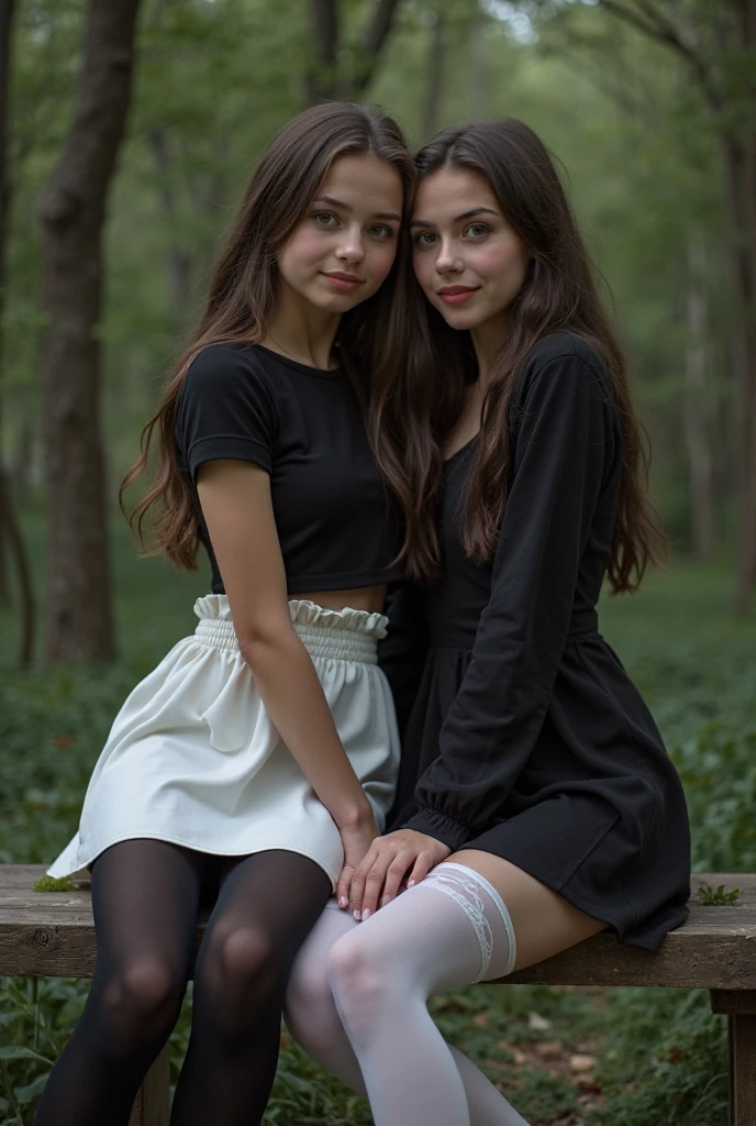 Portrait of an 18 year old, cute 2 teen, two girl hug, full body shot, small breast, pubic is hairy, hairy vagina, full naked, dark colored nipples, seductive pose, face looking to camera, small vagina, small pussy, natural skin textured, full body photo of naked turkish girl, full nude, showing all body, face looking to viewer, at front of beautiful park, in the morning, look at viewer showing very pitiful face asking for forgiveness, (cinematic:1.3), intricate details, (ArtStation:1.2), beautiful trimmed hair, straight hair, naked, nude, black hair