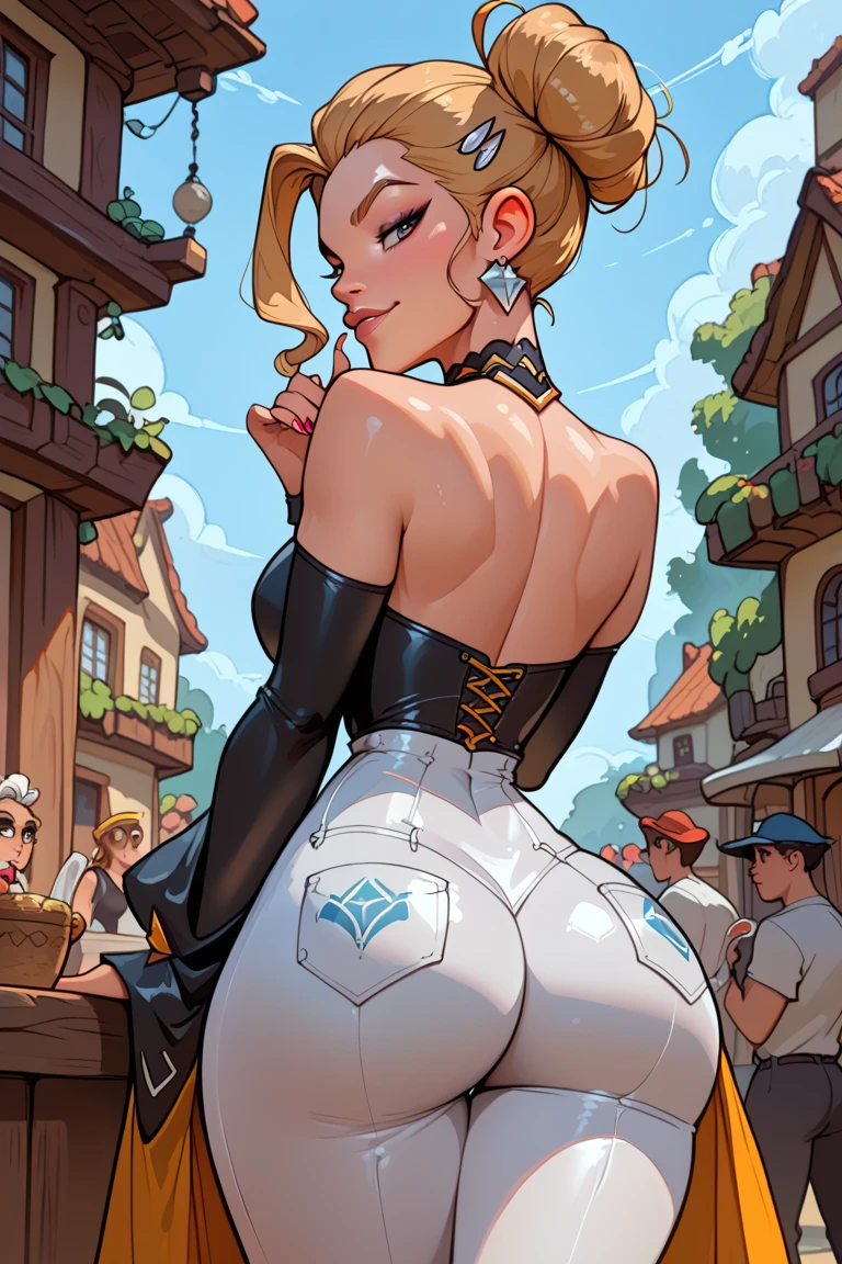 (masterpiece),(best quality),(extremely detailed),(high res),
DarkFantasy,
<lora:android_18_v110:1.00>,
android_18, and18, 1girl,
<lora:ass_support_object_v0.2:1.00>,
ass support,
smile512,