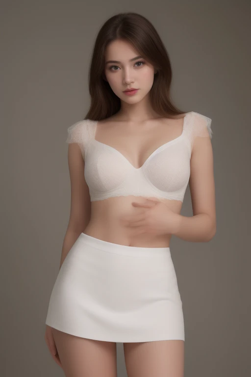 a female school teacher, very thin, pale white skin, visible bones, wet sweat, very slender body, full body , panties short sport , bra sport