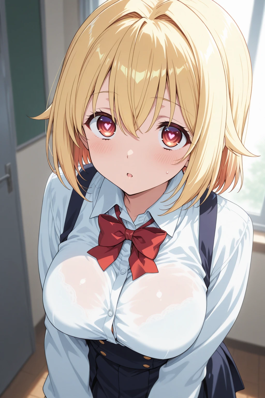 ((最high quality, High resolution)), ユニティ 8k wallpaper, (figure:0.8), (Hollow Eyes:1.6), Highly detailed CG, Night Time, One girl, (blush), Medium chest, A light smile, (Love Hotel:1.3,Love bed,Sleeping on a bed), Clear skin, ((Ecstatic expression)), (masterpiece), wallpaper,high resolution,Bed with a night view,Intricate details, beautiful, sexy, erotic, Obscene, Noise Reduction,Sensual,Seductive pose,Cute anime face,choker,high quality,(Anime Style),Sexual,Shiny Hair,Blonde Hair,(Hollow Eyes),(Mind control,brainwashing,Hypnosis),((Open Bust、Nipples、Areola、Beautifully Shaped Breasts)),(Gothic Lolita Maid Clothing)