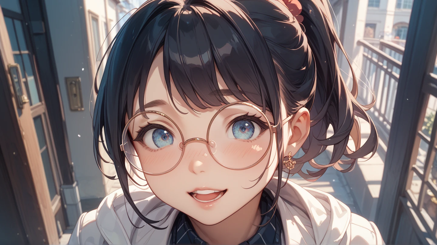(((masterpiece,Highest Resolution,4K High Resolution,Crisp image quality:)Pussy juice((Beautiful black hair braids,Glasses,)(Beautiful big ,Beautiful nipples,Teaching books,blush,It's so embarrassing)(lipstick),Pubic hair,Tight Skirt,Fishnet tights,sweater((Used medical plastic Cusco speculum inserted deep inside vagina:1.2))(Too erotic during childbirth),１people,Pussy juice垂れる