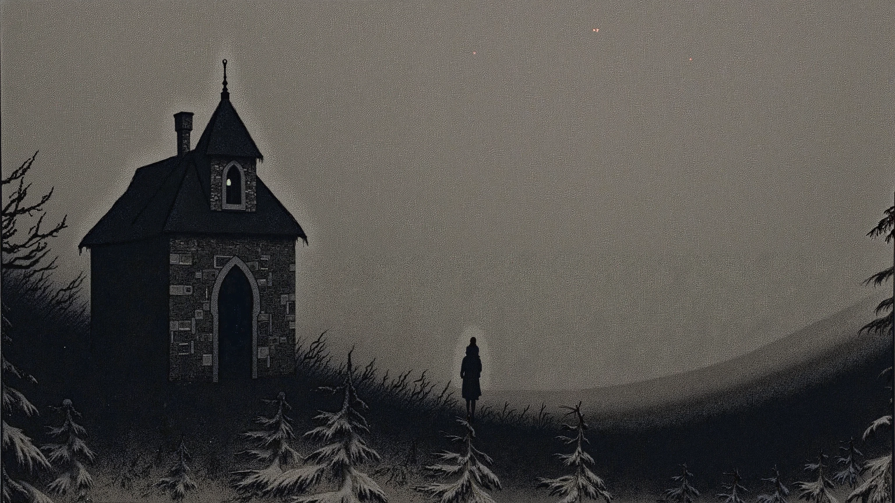 Depressive Black,foggy,winter,house
