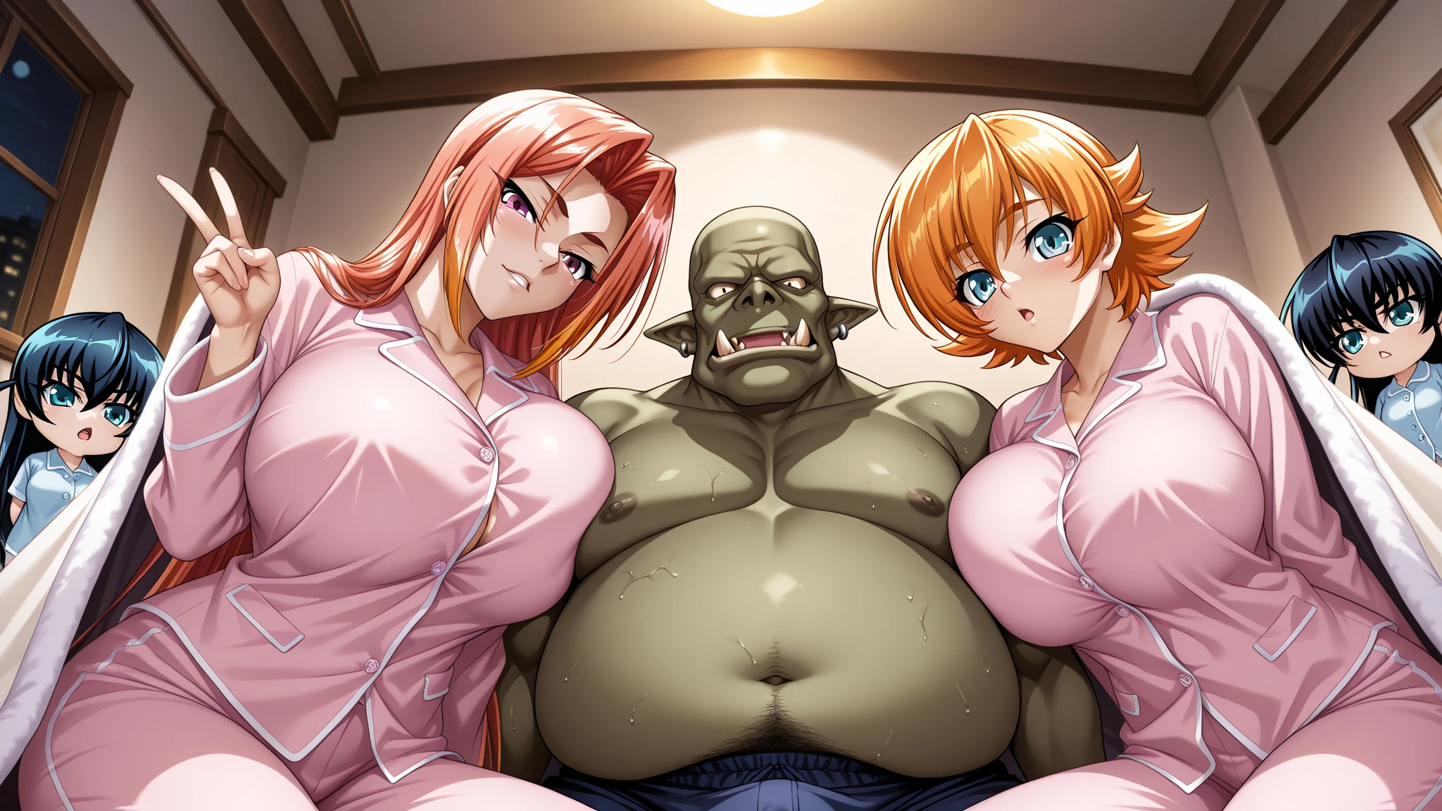 (Private 4K)、(High resolution:1.2)、(High freshness:1.2)、、(Whole Body Ezbian:1.2)、(Two Women:1.6)、((Women with exaggerated large physiques))、(Super huge breasts at full power:1.8)、abnormally developed muscles,,Barefoot woman, , Big arms、(Huge muscles:1.4)、(Dynamic pose:1.2)、(A woman walking through a dungeon with all her might:1.8)、(Naked Women:1.6)