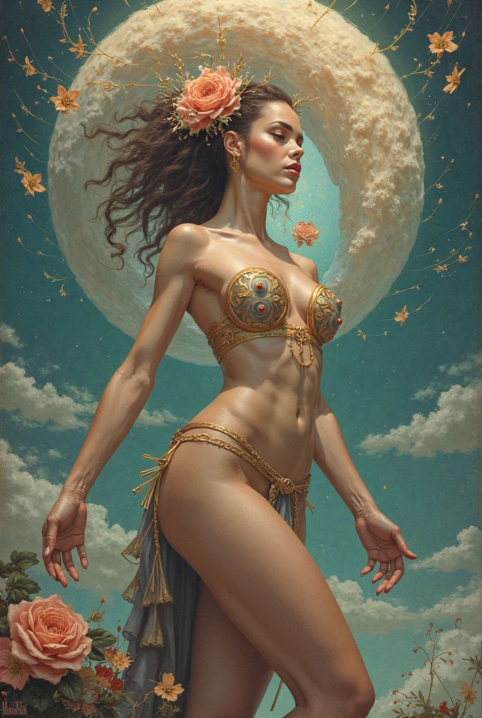 Nude Venus Goddess，Epic composition, photo, photography, extreme details, highly detailed, 8k, intricate, elegant, fantasy, cinematic lighting, whimsical, fantasy, photographic, realism pushed to extreme, fine texture, photo realistic, Fuji film XT3, Ultra Realistic, High quality, Highly detailed, trending on art station, intricate detailed background