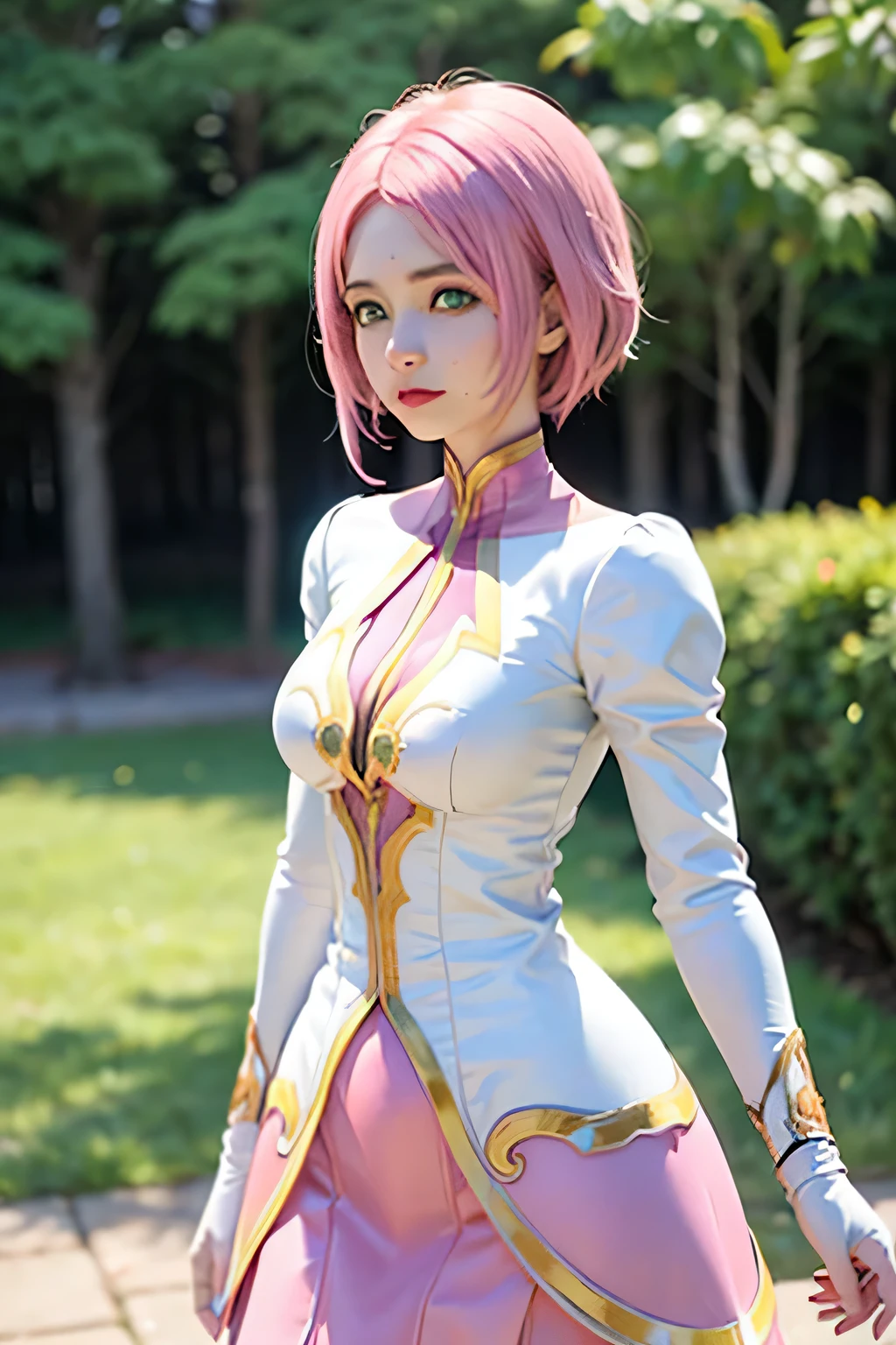 (pink hair:1.3)
