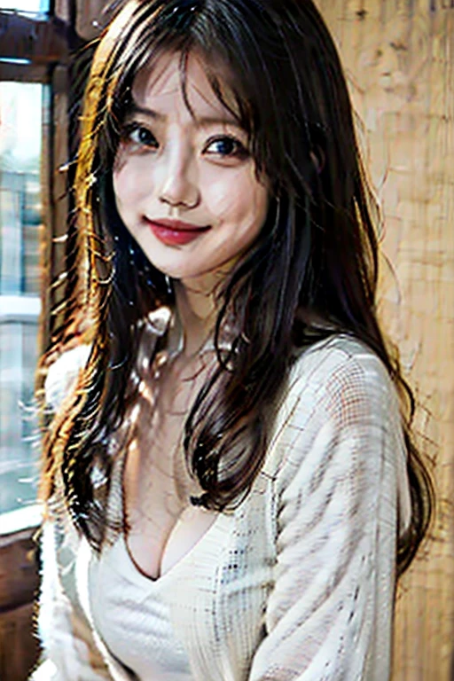 shrine、Colorful kimono、open chest、I&#39;m not wearing anything inside、full body shot、NiziUAYAKA、 ４Ｋ、１people&#39;s women、slender、 Loose wavy styling 、seductive and attractive、Including face and skin texture.，detailed eyes、A soothing expression with a smile