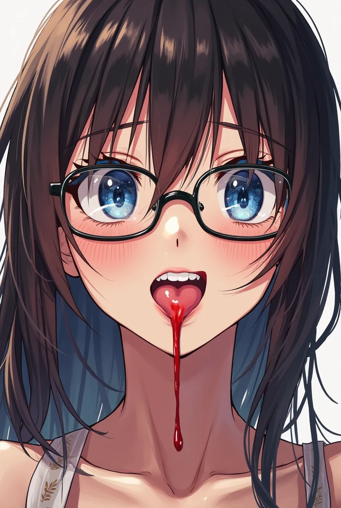 (best quality, ultra detailed:1.2),love live! school idol project,love live!,Honoka Kousaka,blue eyes,side ponytail,large breasts,naked,BREAK crying,(face close up:1.2),BREAK ((1man and 1woman,fellatio,penis,)),(cum in mouth:1.3),Glasses